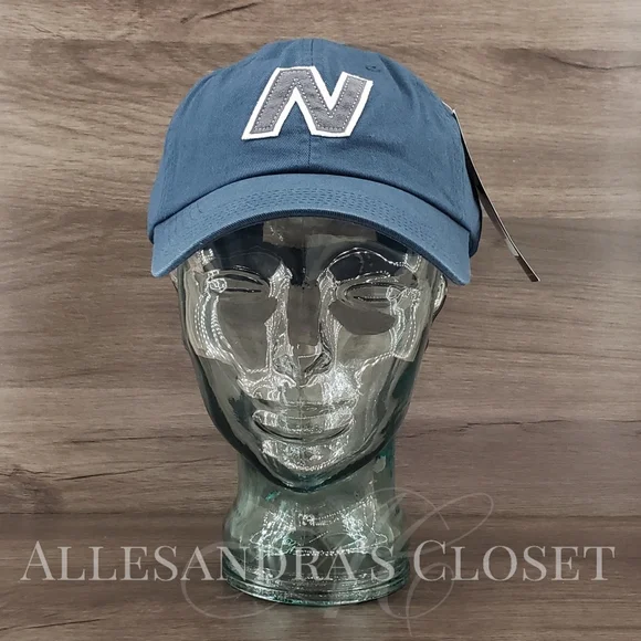 BUNDLE - 2 New Balance Hats Caps Snapback 6 Panel V990 Block N - Navy & Burgundy - Picture 9 of 13